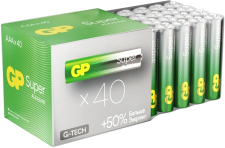 Батарея GP Super Alkaline 24AA21-2CRSWC40 AAA (40шт) спайка
