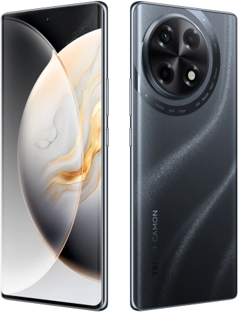Смартфон Tecno Camon 30S 128Gb 6Gb черный моноблок 3G 4G 2Sim 6.78" 1080x2436 Android 14 50Mpix 802.11 a/b/g/n/ac NFC GPS GSM900/1800 TouchSc Protect VidConf FM A-GPS