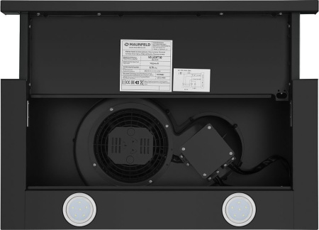 Вытяжка встраиваемая Maunfeld VS Light 50 черный управление: кулисные переключатели (1 мотор)