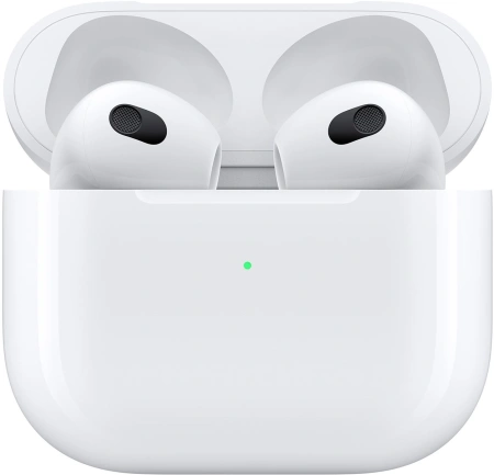 Гарнитура вкладыши Apple AirPods 3 A2565/A2564/A2897 Lightning белый беспроводные bluetooth в ушной раковине (MPNY3CH/A)