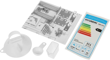 Посудомоечная машина встраив. Hyundai HBD 474 2100Вт узкая серебристый