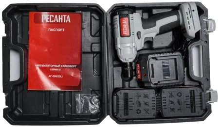 Гайковерт Ресанта АГ-300/20Li аккум. патрон:квад.1/2" (кейс в комплекте) (75/24/3)