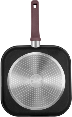 Сковорода-гриль Rondell Fest RDA-1525 квадратная 26см покрытие: Xylan Plus ручка несъемная (без крышки) черный