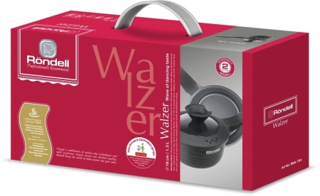 Ковш Rondell Walzer RDA-764 1.3л. d=16см (с крышкой) черный