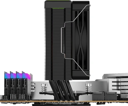 Устройство охлаждения(кулер) Bloody BD-AC205-ARGB1 ARGB Soc-AM5/AM4/1151/1200/2066/1700 черный 4-pin 14-26dB Al+Cu LCD 205W 513gr Ret (BD-AC205-ARGB1-BK)