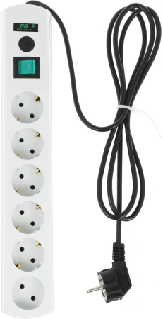 Сетевой фильтр Most RG 2м (6 розеток) белый (коробка)