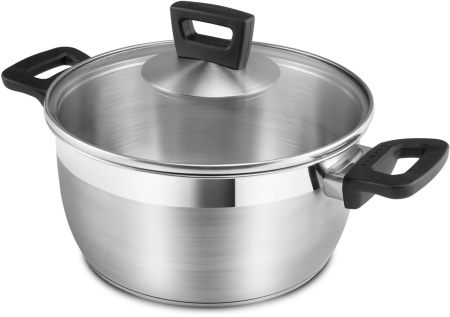 Кастрюля Polaris Rialto 24C 5.4л. d=24см (с крышкой) стальной (015153)