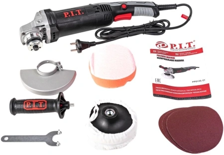 Полировальная машина P.I.T. PPO125-C1 1200Вт 11000об/мин рез.шпин.:M14 d=125мм