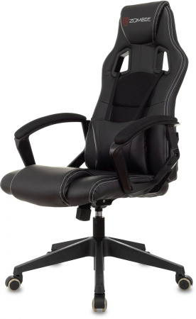 Кресло игровое Zombie Arena черный эко.кожа/ткань крестов. пластик