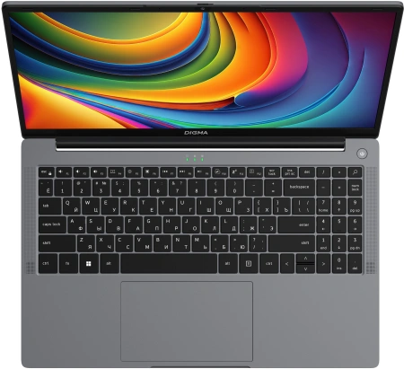 Ноутбук Digma EVE i5980 Core M3 8100Y 16Gb SSD512Gb Intel UHD Graphics 615 15.6" IPS FHD (1920x1080) Windows 11 Pro grey WiFi BT Cam 5000mAh (DN15CM-ADXW01)