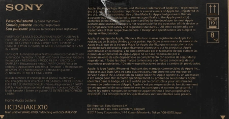 Минисистема Sony Shake-X10 черный 1200Вт/CD/CDRW/DVD/DVDRW/FM/USB/BT