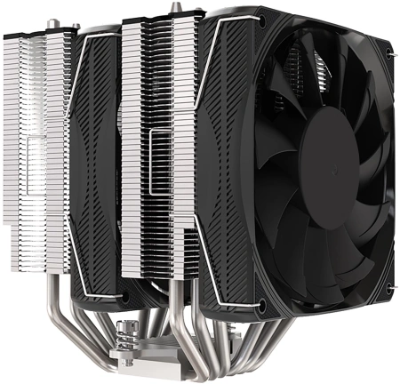 Устройство охлаждения(кулер) GMNG GG-CPC250-1 120x120x25mm Soc-AM5/AM4/1151/1200/2066/1700 черный 4-pin 22-32dB Al+Cu 250W 930gr Ret (GG-CPC250-1-BK)