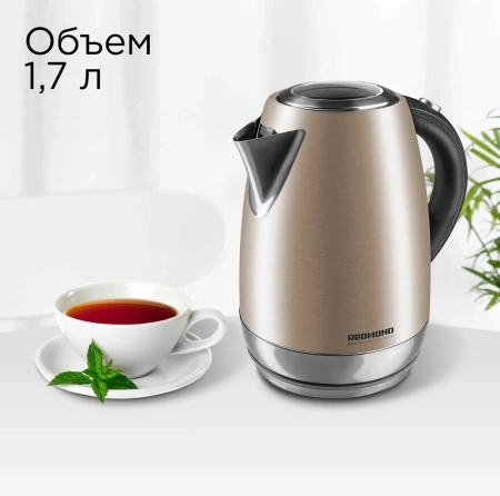 Чайник электрический Redmond RK-M1552 1.7л. 2100Вт розовый корпус: металл/пластик