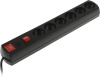 Сетевой фильтр Most LR 1.7м (6 розеток) черный (коробка)