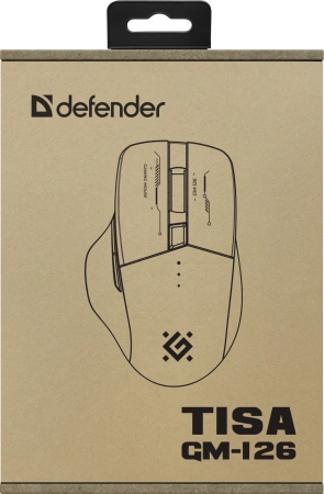 Мышь Defender Tisa GM-126 белый/синий оптическая 1600dpi silent беспров. BT/Radio USB 6but (52126)