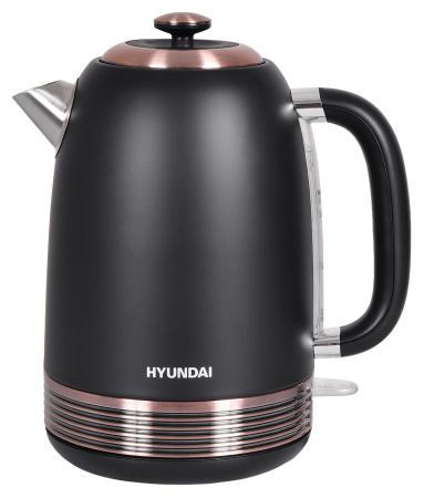 Чайник электрический Hyundai HYK-S4501 1.7л. 2200Вт черный/бронзовый (корпус: нержавеющая сталь/пластик)