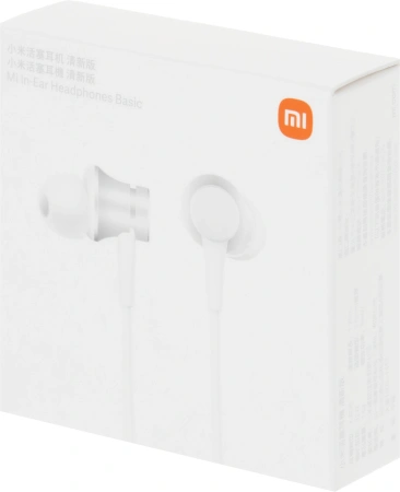 Гарнитура внутриканальные Xiaomi Mi In-Ear Basic 1.25м серебристый проводные в ушной раковине (ZBW4355TY/HSEJ03JY)