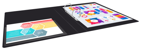 Папка на 2-х кольцах Silwerhof Perlen 271957-77 A4 1мм кор.38мм внутр. с вставкой серебристый металлик