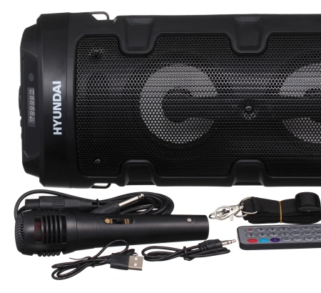 Минисистема Hyundai H-MC160 черный 50Вт FM USB BT SD/MMC