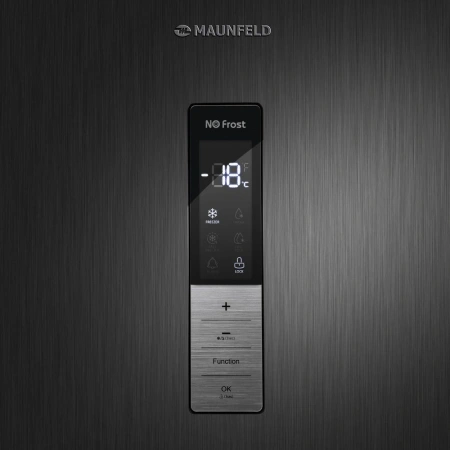Морозильная камера Maunfeld MFFR185SB черная сталь