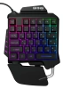 Игровой блок Оклик 703GK черный USB for gamer LED (подставка для запястий) (1533151)