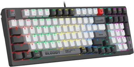Клавиатура A4Tech Bloody WS98 механическая черный/белый USB беспроводная BT/Radio Multimedia for gamer LED (WS98)