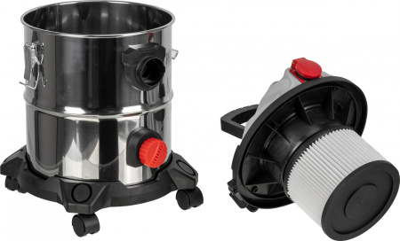 Строительный пылесос Ресанта ПС-1500/20 1500Вт (уборка: сухая/влажная) серебристый