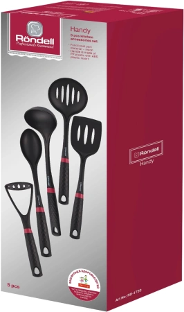 Набор аксессуаров Rondell Handy RD-1750 черный/красный наб.:5предм. упак.:подарочная коробка