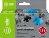 Картридж струйный Cactus CS-CLI451C голубой (10.2мл) для Canon MG6340/5440/IP7240
