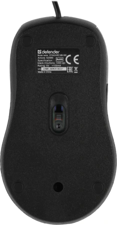 Мышь Defender Standard MB-580 черный оптическая 1000dpi USB 3but (52580)