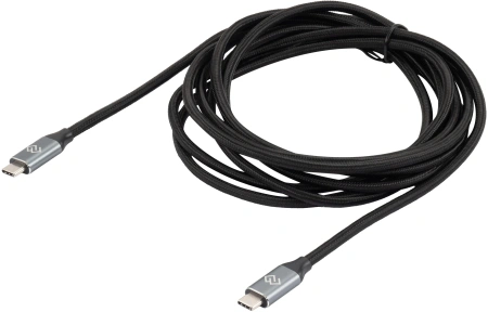 Кабель Digma D-Type-C-USB3.2-3m D-TYPE-C-USB3.2-100W-4K-3M 3м черный