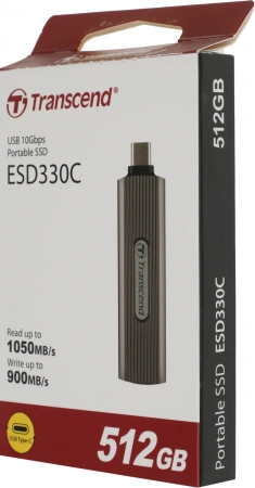 Накопитель SSD Transcend USB-C 512GB TS512GESD330C серый USB 3.1 type C