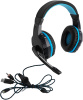 Наушники с микрофоном Оклик HS-L400G ZEUS черный/синий 2.2м мониторные оголовье (359480)