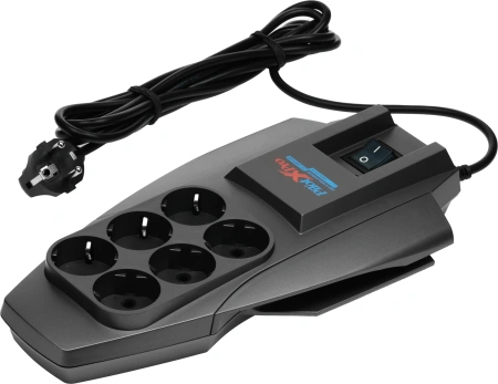 Сетевой фильтр Pilot X-Pro 3м (6 розеток) серый (коробка)