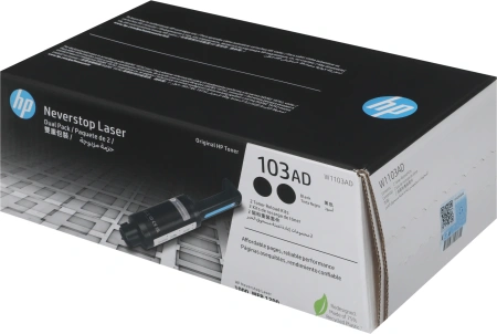 Заправочное устройство HP 103 W1103AD черный (5000стр.) x2упак. для HP Neverstop Laser 1000a/1000w/1200a/1200w
