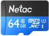 Флеш карта microSDXC 64Gb Class10 Netac NT02P500STN-064G-R P500 + adapter