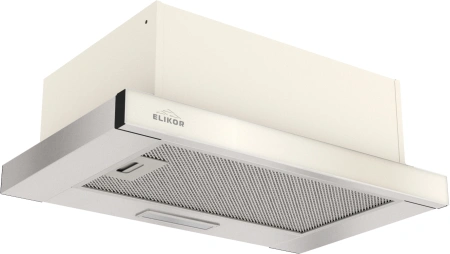Вытяжка встраиваемая Elikor Интегра Glass 50Н-400-В2Д нержавеющая сталь/стекло бежевое управление: кнопочное (1 мотор)