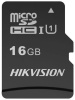 Флеш карта microSDHC 16Gb Class10 Hikvision HS-TF-C1(STD)/16G/ZAZ01X00/OD w/o adapter