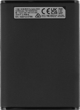 Накопитель SSD Transcend USB-C 1Tb TS1TESD270C 1.8" черный USB