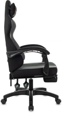 Кресло игровое Zombie Weaver черный/серый с подголов. крестов. пластик подст.для ног пластик черный