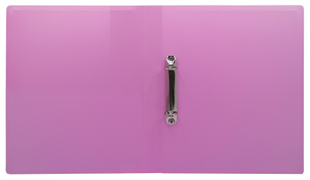 Папка на 2-х кольцах Бюрократ Pastel PAST0812/2RPINK A4 пластик 0.5мм кор.27мм торц.карм с бум. встав розовый