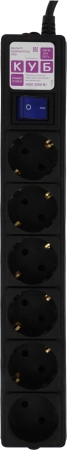 Сетевой фильтр Powercube SPG6-B-1,9M 1.9м (6 розеток) черный (коробка)