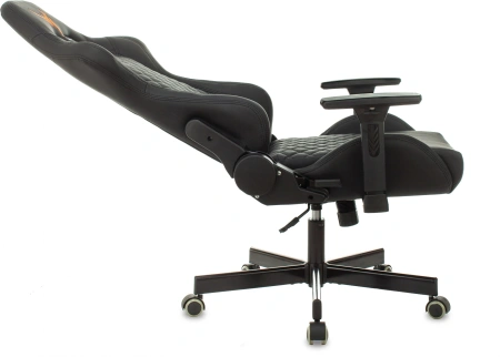 Кресло игровое Knight ARMOR черный ромбик эко.кожа с подголов. крестов. металл