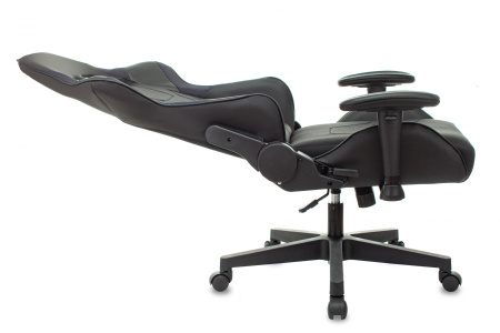 Кресло игровое Zombie Thunder 1 черный/карбон ткань/эко.кожа с подголов. крестов. пластик