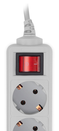 Сетевой фильтр PC Pet AP01006-3-G 3м (5 розеток) серый (пакет ПЭ)