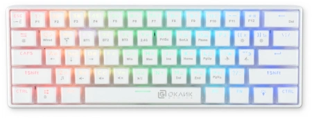 Клавиатура Оклик K763W механическая белый USB беспроводная BT/Radio Multimedia for gamer LED (1920562)