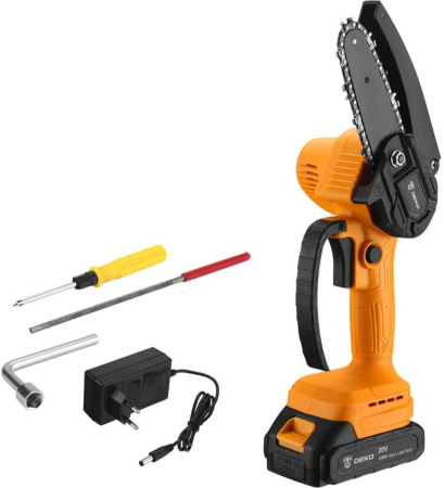 Цепная пила Deko DKCHS 20-4 аккум. дл.шины:4"(10cm) 1аккум. 2Ач ЗУ (063-4308)