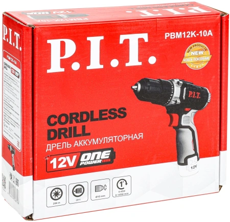 Дрель-шуруповерт P.I.T. PBM12K-10A аккум. патрон:быстрозажимной