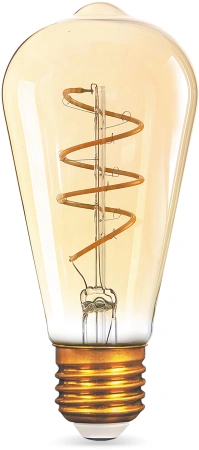 Лампа филам. Gauss Filament ST64 6Вт цок.:E27 (упак.:10шт) эдисон 220B св.свеч.бел.теп. (157802006)