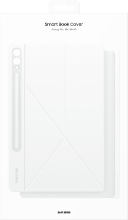 Чехол Samsung для Samsung Galaxy Tab S9+/S9 FE+/S10+ Smart Book Cover поликарбонат/полиуретан белый (EF-BX810PWEGRU)